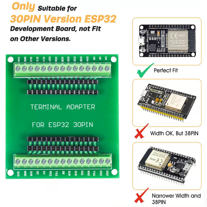 Nodemcu 32S - ESP32-Entwicklungsboard NodeMCU-32S ESP32-32D 32U 30-Pin WiFi-kompatibles
