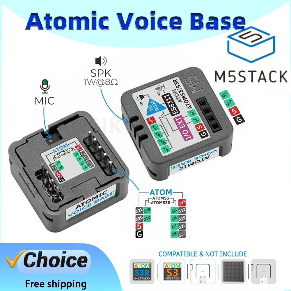 M5Stack - M5Stack Atomic Voice Base ES8311 Audio-Codec