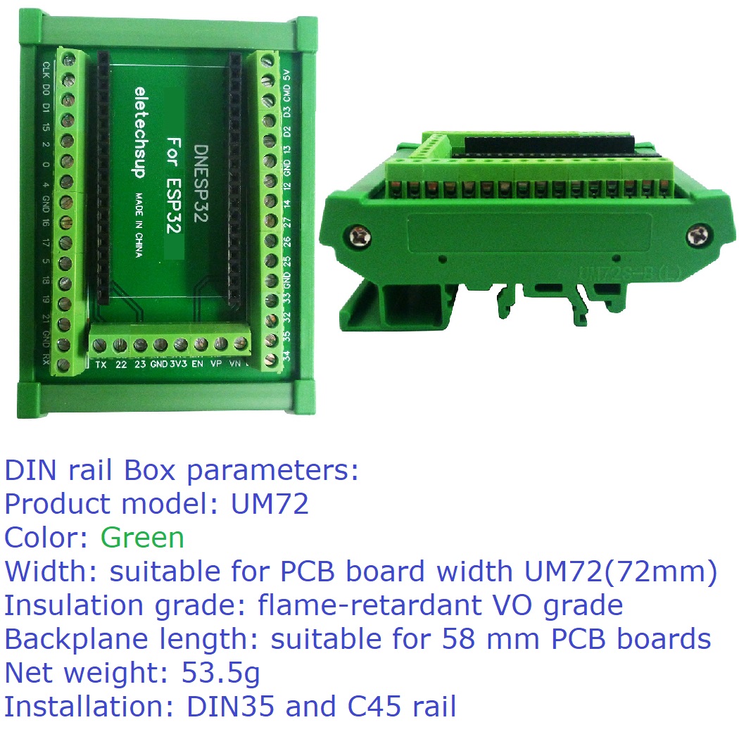 ESP32 DIN-Schienenmontage-Schr – Devkitc Bewertung und Preis