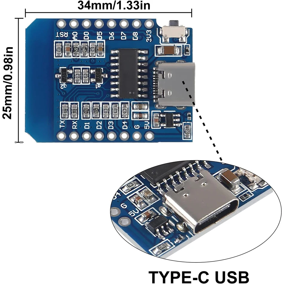 ESP8266 ESP-12F MINI D1 NodeMC – Nodemcuv2 Bewertung und Preis